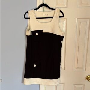 Black and White Sleeveless dress L
